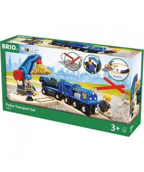 Brio World Circuit Police  - Coffret complet 17 pieces - Circuit de train en bois - Ravensburger - Mixte des 3 ans - 33812