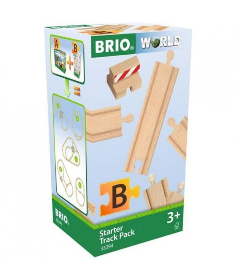 Brio World Coffret de Démarrage - 13 Rails - Accessoire pour circuit de train en bois - Ravensburger - Mixte des 3 ans - 33394