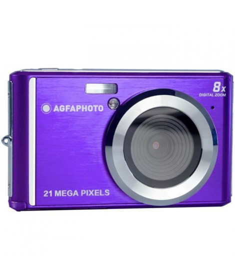 AGFA PHOTO Realishot DC5200 - Appareil Photo Numérique Compact (21 MP, 2.4'' LCD, Zoom Digital 8x, Batterie Lithium) Violet