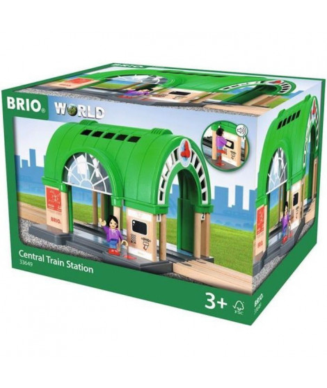 Brio World Gare Centrale Sonore - Accessoire sonore pour circuit de train en bois - Ravensburger - Mixte des 3 ans - 33649