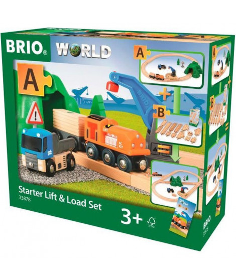 Brio World Circuit Transport de Fret - Coffret complet 19 pieces - Circuit de train en bois - Ravensburger - Mixte des 3 ans …