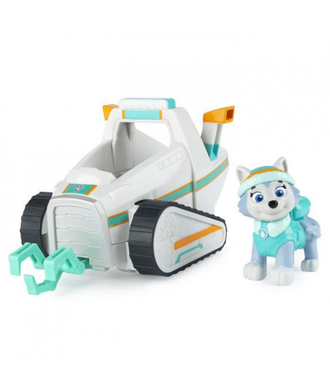 LA PAT' PATROUILLE - VEHICULE + FIGURINE EVEREST - 6061802 - Véhicule 15 cm Avec 1 Figurine a Collectionner Paw Patrol - Joue…