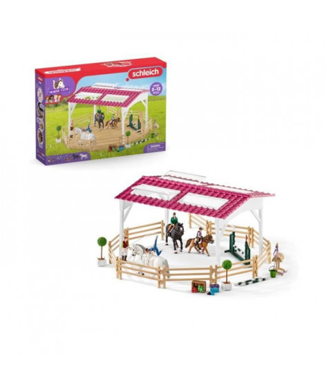 SCHLEICH - École d'équitation avec cavaliere et chevaux - 42389 - Gamme Horse Club