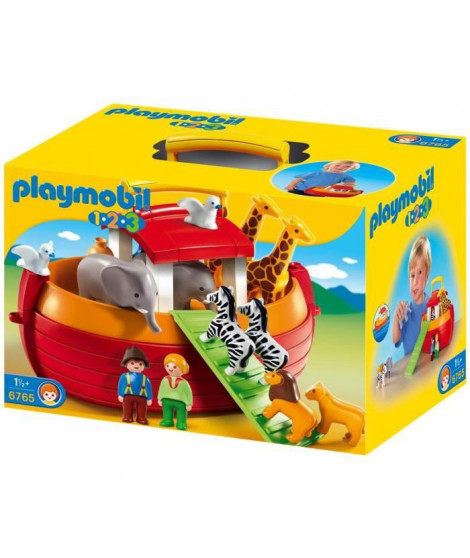 PLAYMOBIL - 6765 - PLAYMOBIL 1.2.3 - Arche de Noé transportable