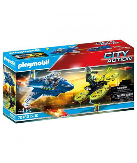 PLAYMOBIL - 70780 - Jet de police et drone