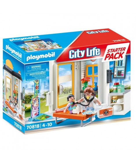 PLAYMOBIL - 70818 - City Life L'Hôpital - Starter Pack - Cabinet de pédiatre