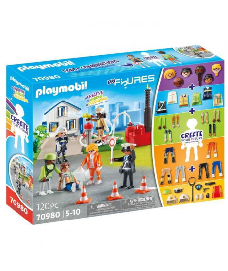 PLAYMOBIL - 70980 - My Figures: Secouristes - Figures - Combine tes personnages Ville & Métiers