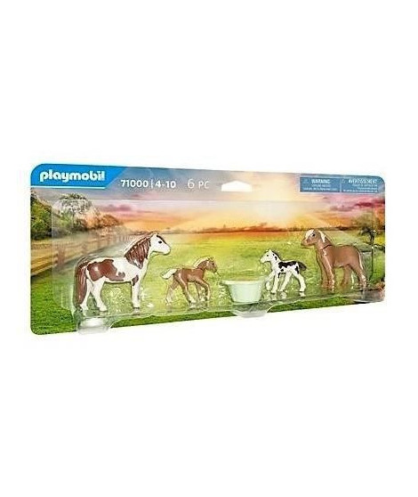 PLAYMOBIL - 71000 - 2 poneys islandais et poulains