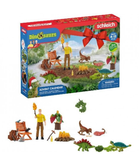 SCHLEICH - Calendrier de l'Avent Dinosaurs 2022 - 98644 - Gamme Dinosaurs