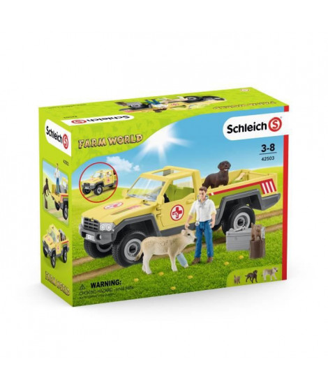 SCHLEICH - Visite du vétérinaire a la ferme - 42503 - Gamme Farm World