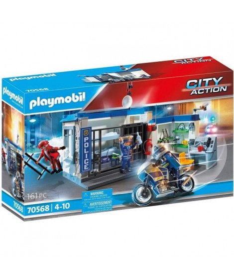 PLAYMOBIL - 70568 - Police Poste de police et cambrioleur