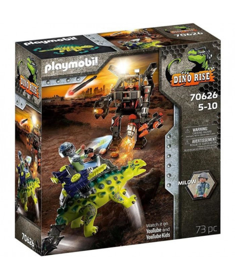 PLAYMOBIL - 70626 - Dino Rise - Saichania et Robot soldat