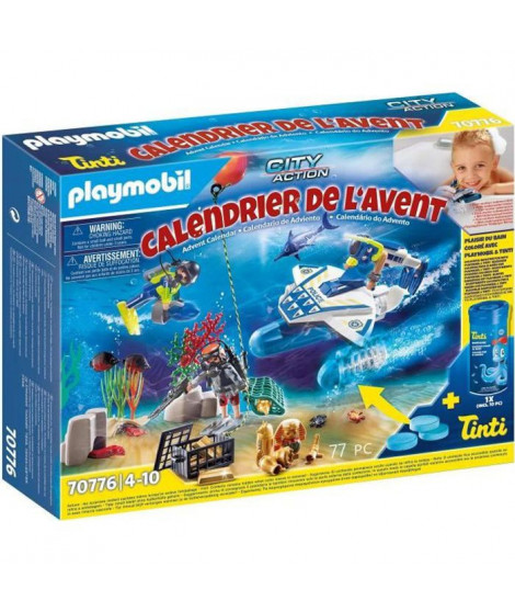 PLAYMOBIL - 70776 - Calendrier de l'Avent Jeu de bain - Policiers