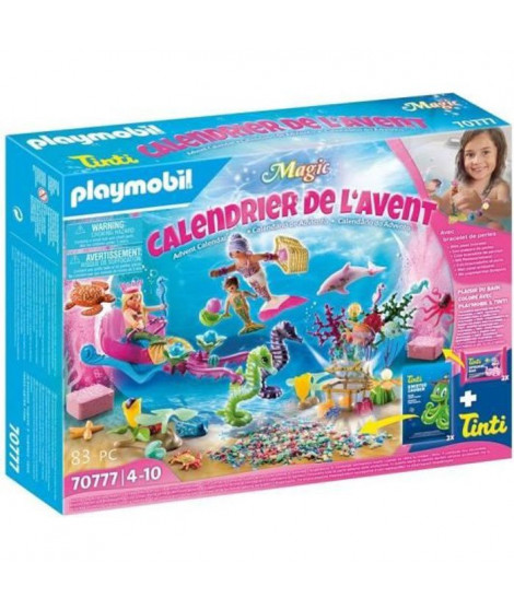 PLAYMOBIL - 70777 - Calendrier de l'Avent Jeu de Bain - Monde des Sirenes