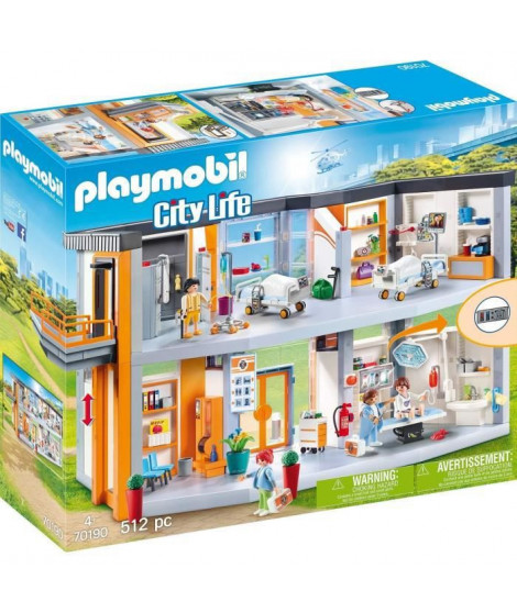 PLAYMOBIL - 70190 - City Life L'Hôpital - Hôpital aménagé