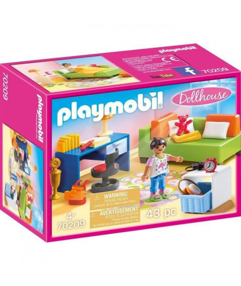 PLAYMOBIL - 70209 - Dollhouse La Maison Traditionnelle - Chambre d'enfant avec canapé-lit