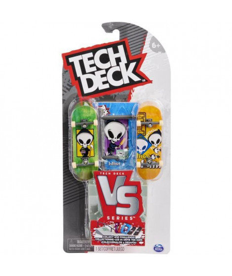 Finger Skate - Tech Deck Pack Versus 2 Fingerboard - 6061574 - Avec 2 authentiques Mini Skate & 4 cartes collector -Modele al…