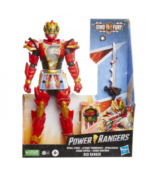 Power Rangers Dino Fury Ranger Rouge Attaque tournoyante