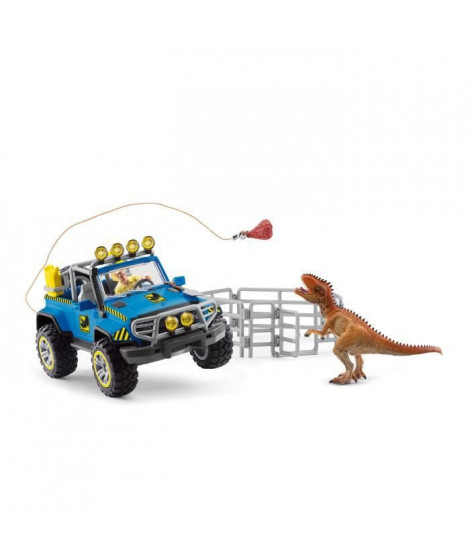 Schleich - Voiture tout-terrain avec avant-poste Dino - 41464