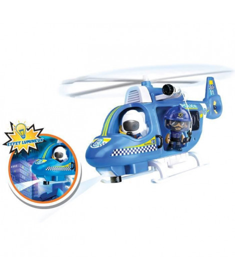 Pinypon Action - L'hélicoptere de police - 1 figurine incluse