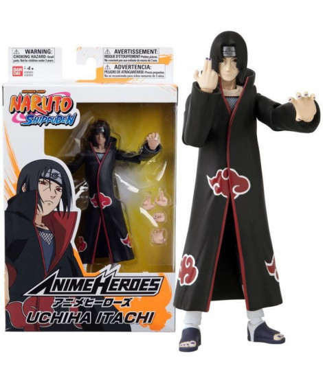 BANDAI Anime Heroes - Naruto Shippuden - Figurine Anime heroes 17 cm - Itachi Uchiwa