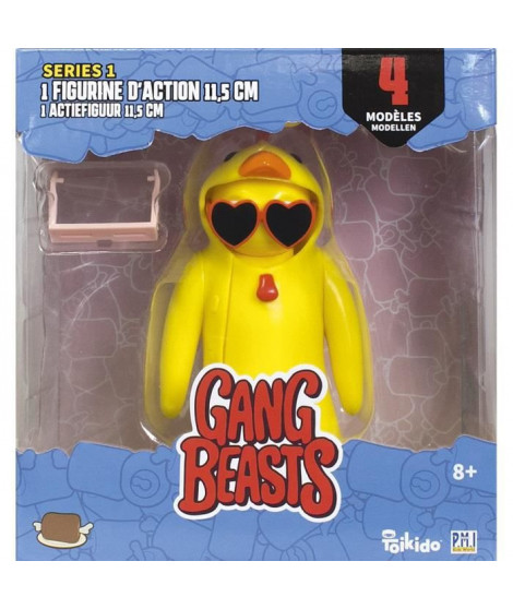 Gang Beasts - 1 Figurine Articulée de 11,5 cm - Lot 4 - Figurines de Collection - Jeux Vidéos - Lansay