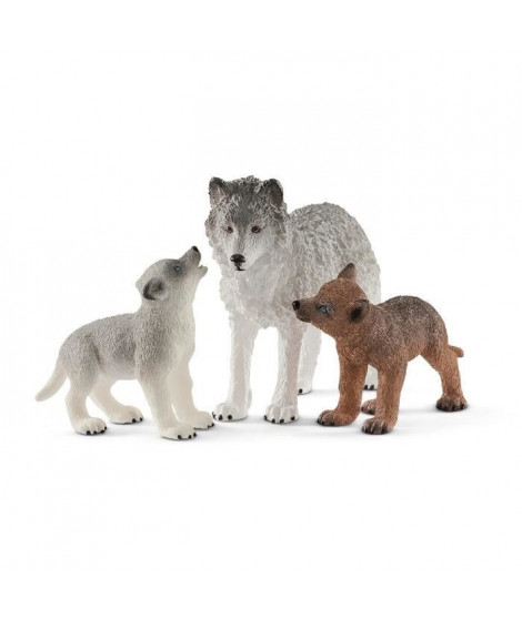 Schleich - Maman loup avec louveteaux - 42472