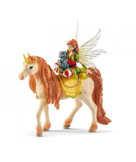 Schleich - Fée Marween avec une licorne scintillante - 70567