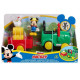Mickey, Tracteur et remorque avec 1 figurine 7,5 cm articulée et des accessoires, Jouet pour enfants des 3 ans, MCC05