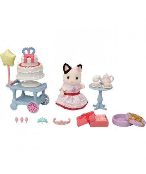 La fille chat bicolore et son goûter d'anniversaire - SYLVANIAN FAMILIES - 5646 - A partir de 3 ans