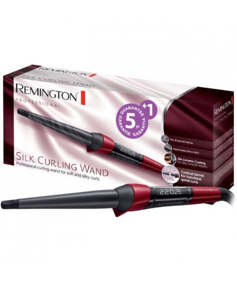 Remington CI96W1 Fer a Boucler, Boucleur Conique Silk Céramique Haute Qualité avec Protéine de Soie