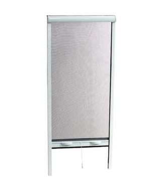 Moustiquaire de porte fenetre L160 X H220 cm en aluminium laqué blanc -  Recoupable en largeur et hauteur