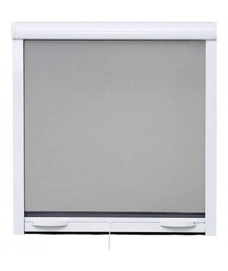 Moustiquaire de fenetre L125 x H145 cm en aluminium laqué blanc - Recoupable en largeur et hauteur.