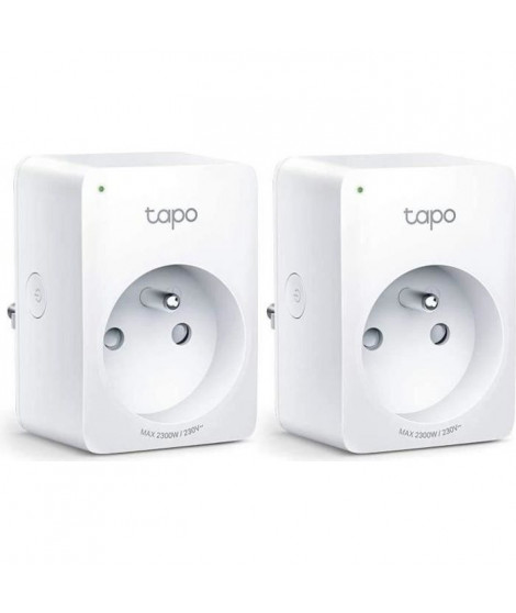 TP-Link Tapo Prise Connectée WiFi, compatible avec Alexa, Google Home et Siri, Commande Vocale, Tapo P100(FR) 2Pack
