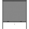 Moustiquaire de fenetre L160 x H170 cm en aluminium  gris anthracite - Recoupable en largeur et hauteur