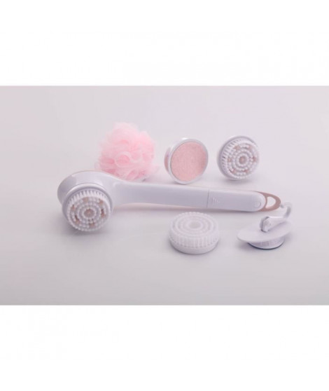 FLAWLESS FINISH - Finishing Touch Flawless Cleanse Spa, Brosse Électrique Corps avec 3 Tetes Interchangeables