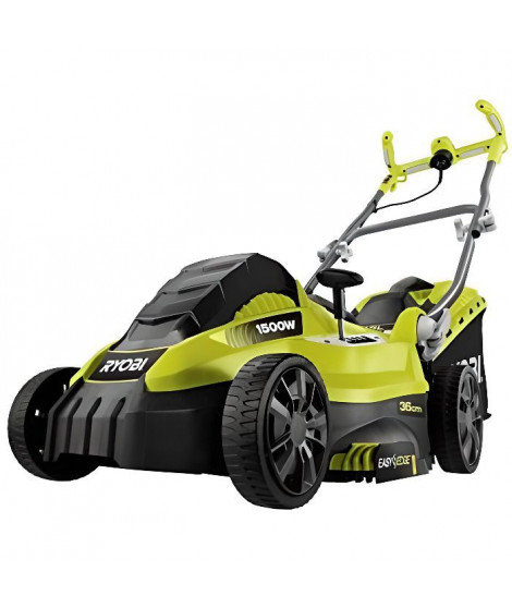 Tondeuse électrique 1500W 36cm de coupe RYOBI RLM15E36H - 5 réglages de hauteur de coupe + Mulching