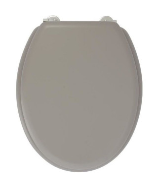 GELCO DESIGN Abattant WC Dolce - Charnieres inox - Bois moulé - Taupe
