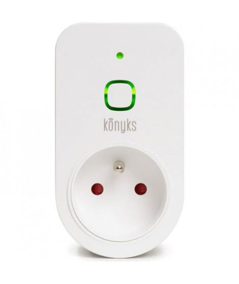 Konyks Priska+ Easy - Prise connectée WiFi + Bluetooth, 16A, 3680W, compteur de consommation, compatible Alexa et Google Home
