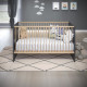 Chambre bébé duo MATS COLOR personnalisable - Lit 70x140 cm + Commode a langer 2 portes - Décor anthracite et blanc mat - TRE…