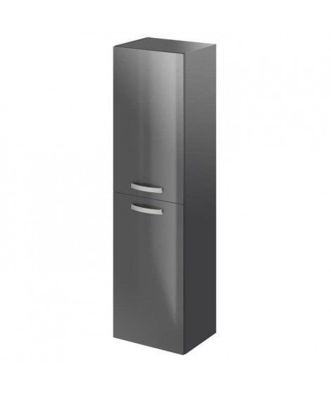 STELLA Colonne de salle de bain L 40 cm - Laqué gris brillant