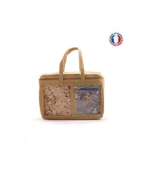 Sac de 400 planchettes en bois Jouécabois - Jeu de construction en bois