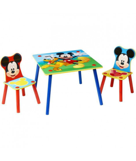 MICKEY ET SES AMIS Ensemble Table Et 2 Chaises