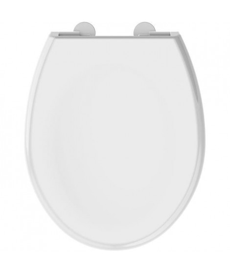 ALLIBERT Abattant de toilette a fermeture silencieuse Boreo - Blanc brillant