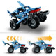 LEGO 42134 Technic Monster Jam Megalodon, Voiture Jouet pour Enfants +7 Ans 2 en 1 Truck et Low Racer Lusca a Rétrofriction