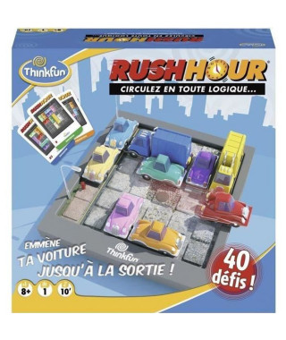 Rush Hour - Ravensburger - Casse-tete Think Fun - 40 défis 4 niveaux - A jouer seul ou plusieurs des 8 ans - Français inclus
