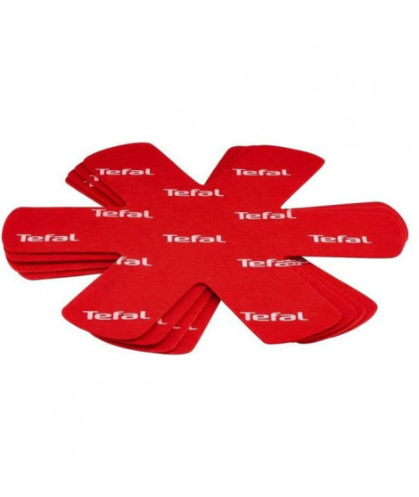 TEFAL Set de 4 protecteurs de poele K2203004 38x36x1cm rouge