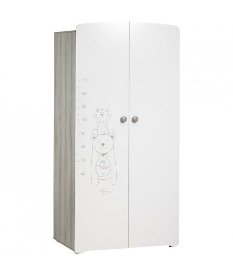 BABYPRICE Armoire 2 portes TEDDY