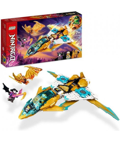 LEGO NINJAGO 71770 Le Jet Dragon d'Or de Zane, Jouet d'Avion et Figurines pour Enfants