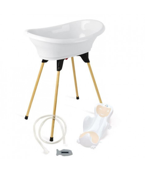 Pack baignoire THERMOBABY VASCO 5 en 1 Blanc muguet - Fabriqué en France